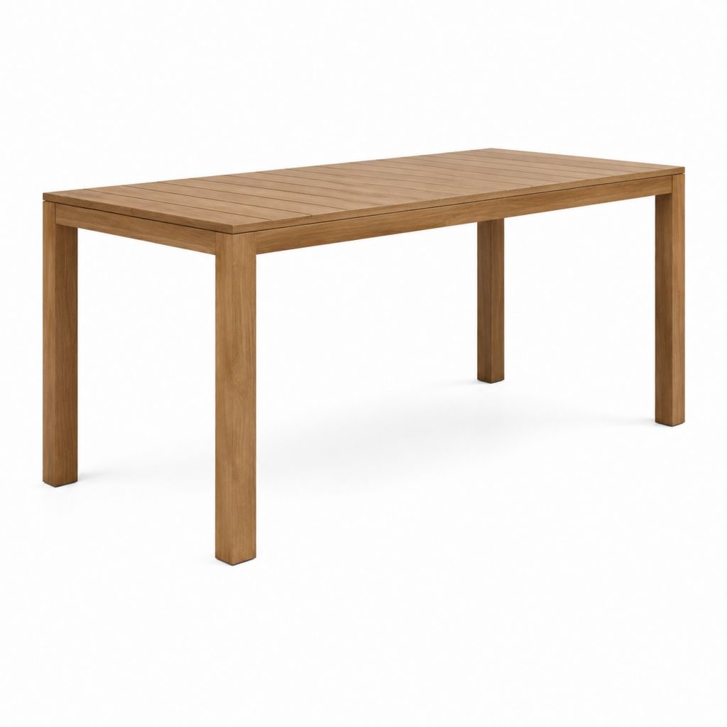 Table de jardin rectangulaire en bois d'acacia massif marron 180 x 90 x 75 cm